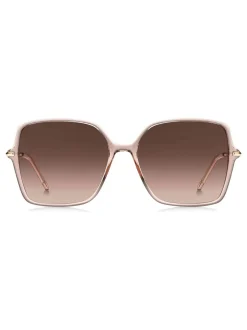 BOSS - Oversized vierkante nude zonnebril