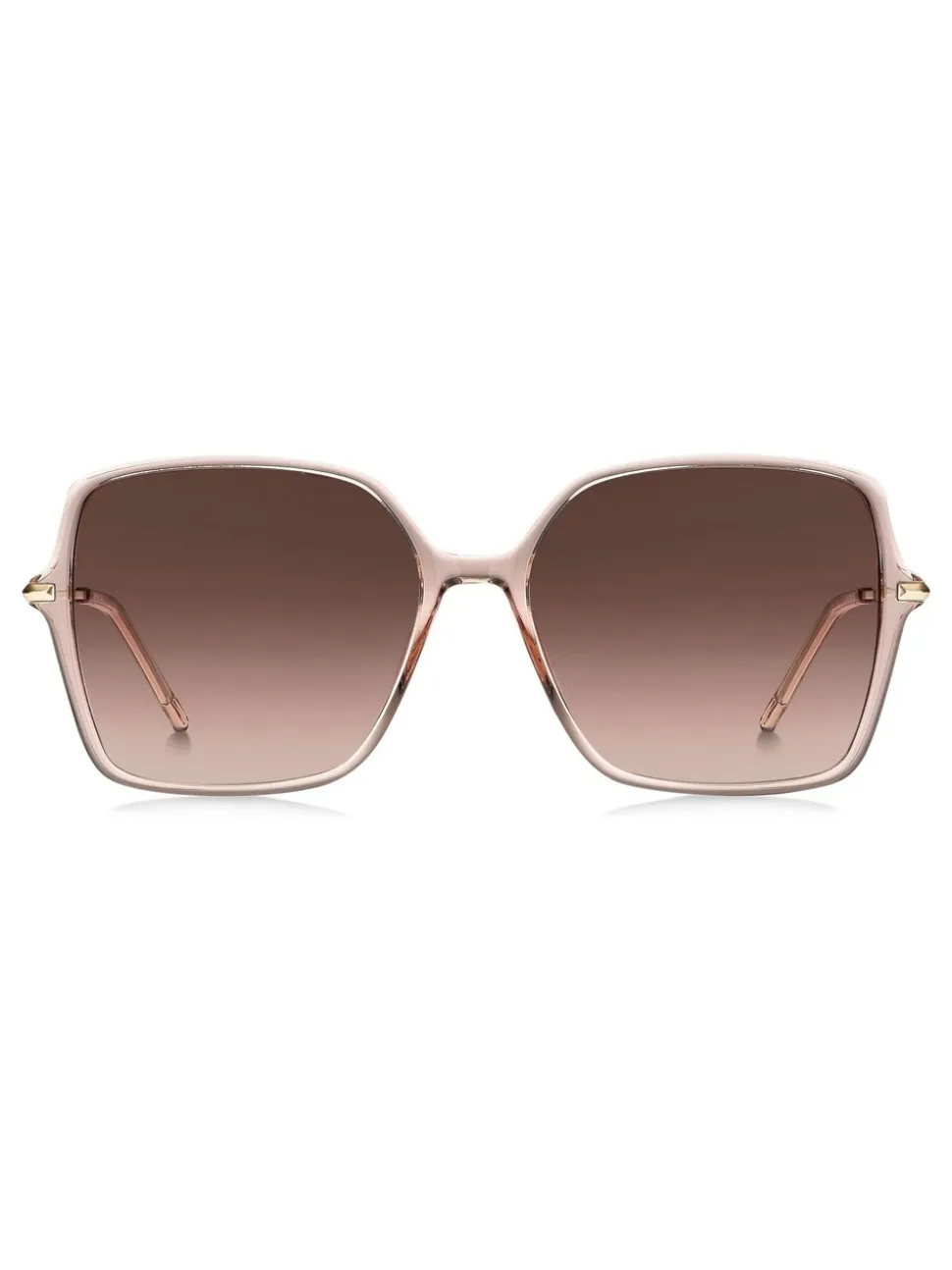 BOSS - Oversized vierkante nude zonnebril
