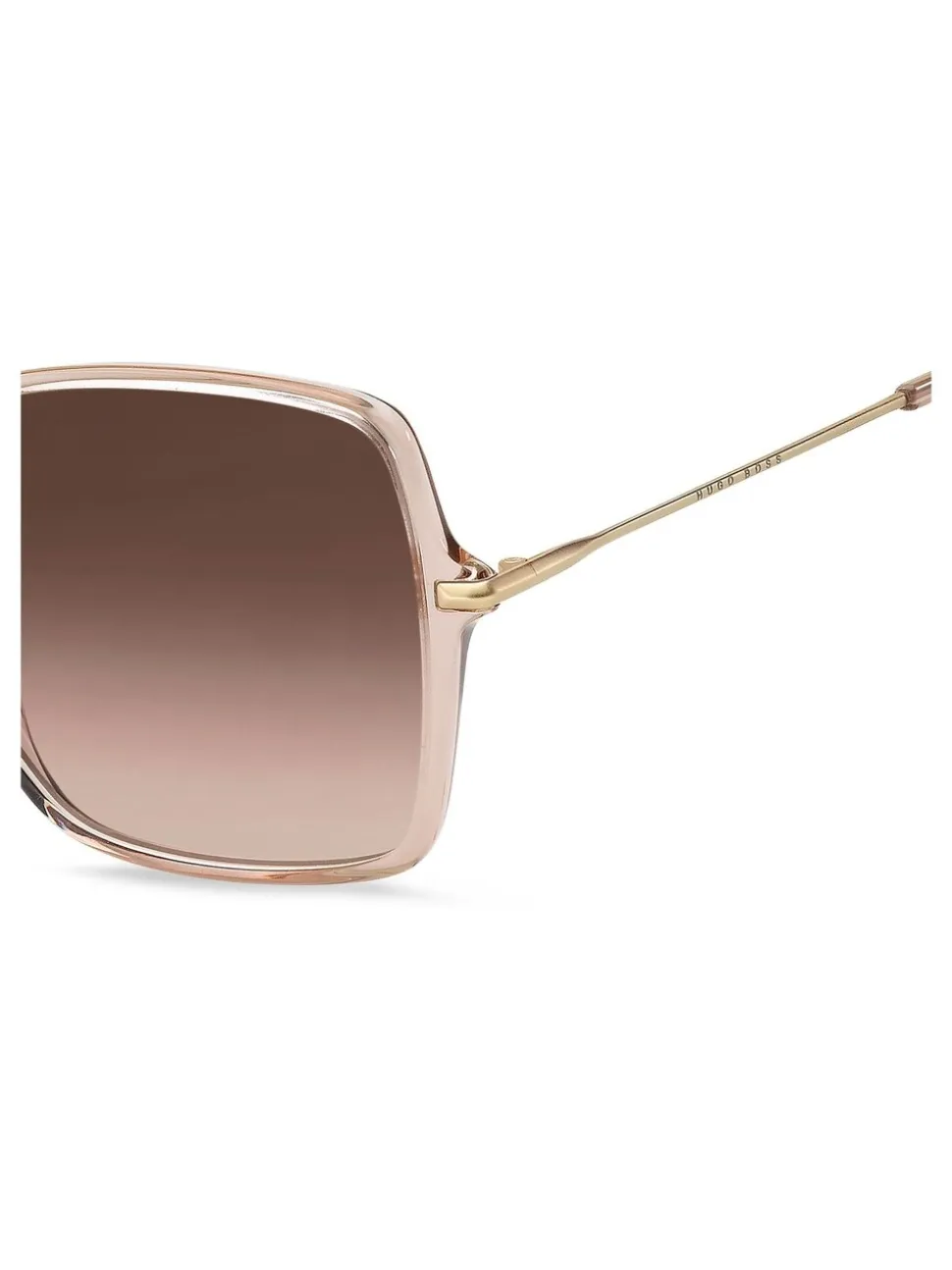 BOSS - Oversized vierkante nude zonnebril