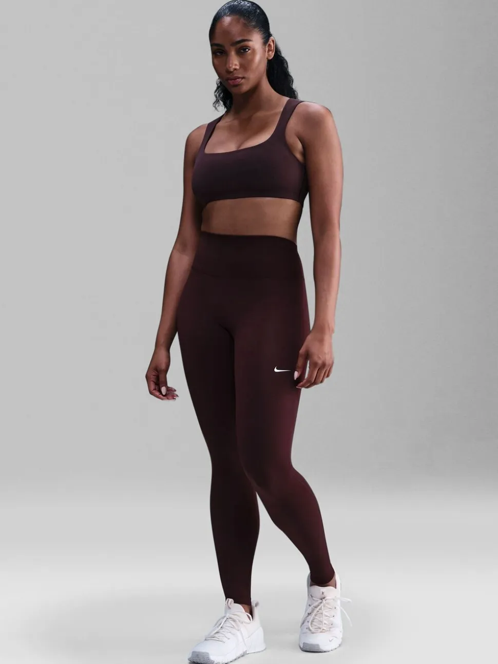 Bourgondië crush - Nike One Seamless Front High Waisted Full Length Leggings