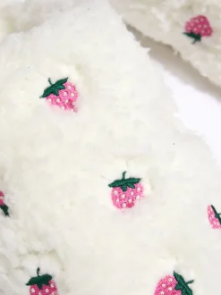 Boux Avenue Strawberry Embroidered Mule Slippers