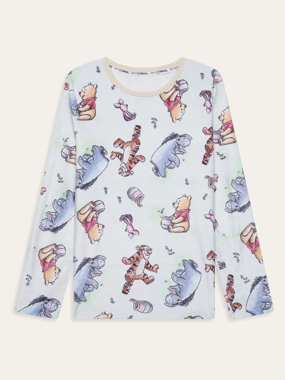 Brand Threads Ladies Winnie The Pooh Fleece Pyjamas Set