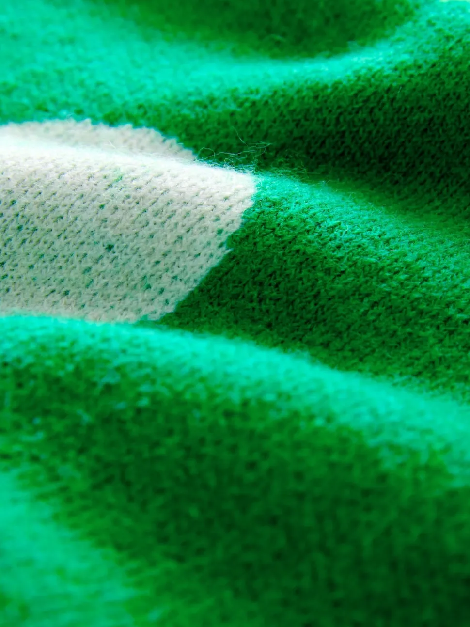 Bright Green Spot - Gebreide trui met ronde hals van wol