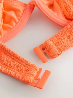 Bright Orange Crinkle - Beugelbikinitop zonder vulling