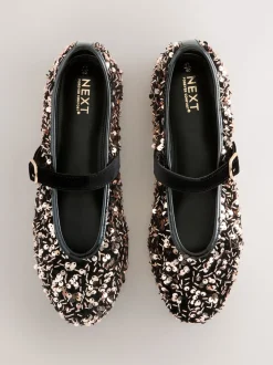 Brons - Mary Jane-schoenen met versierde pailletten van Forever Comfort®