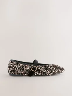 Brons - Mary Jane-schoenen met versierde pailletten van Forever Comfort®
