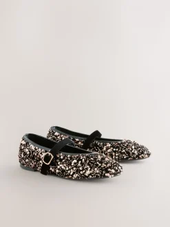 Brons - Mary Jane-schoenen met versierde pailletten van Forever Comfort®