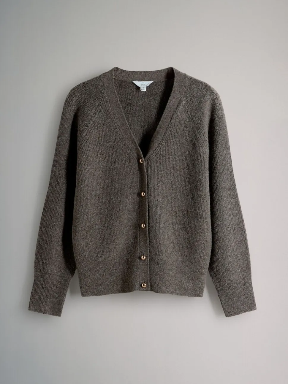 Brown Marl/Cream - The Set 2 Pack Chunky Rib Knitted Cardigans With Wool