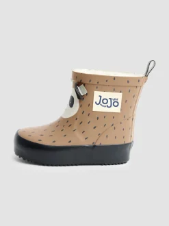 Brown Panda - JoJo Maman Bébé Short Cosy Lined Wellie Boot