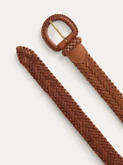 Bruin - Boden geweven leren riem