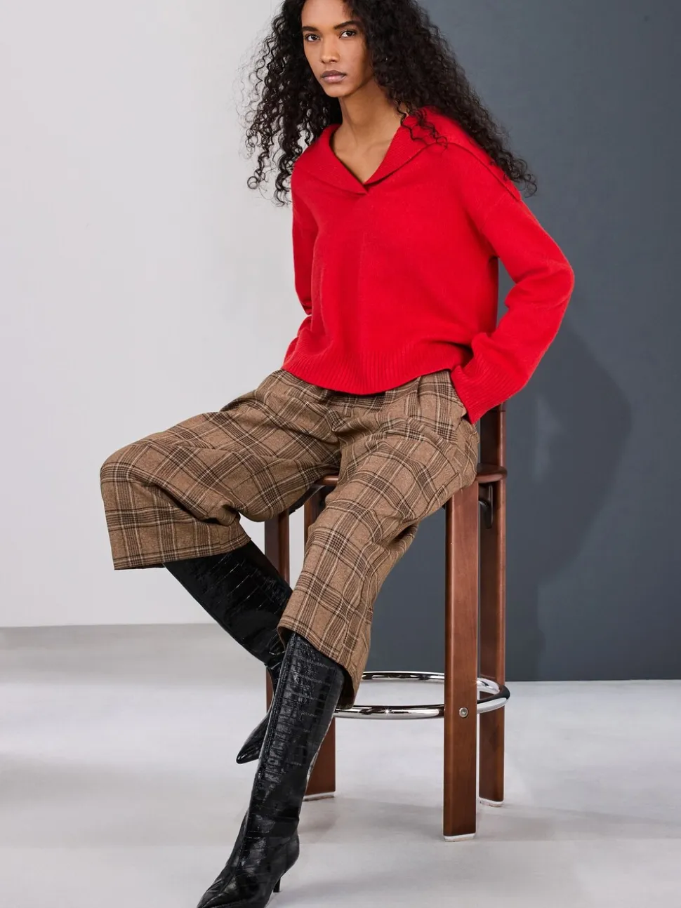 Bruin - Check Smart Culottes