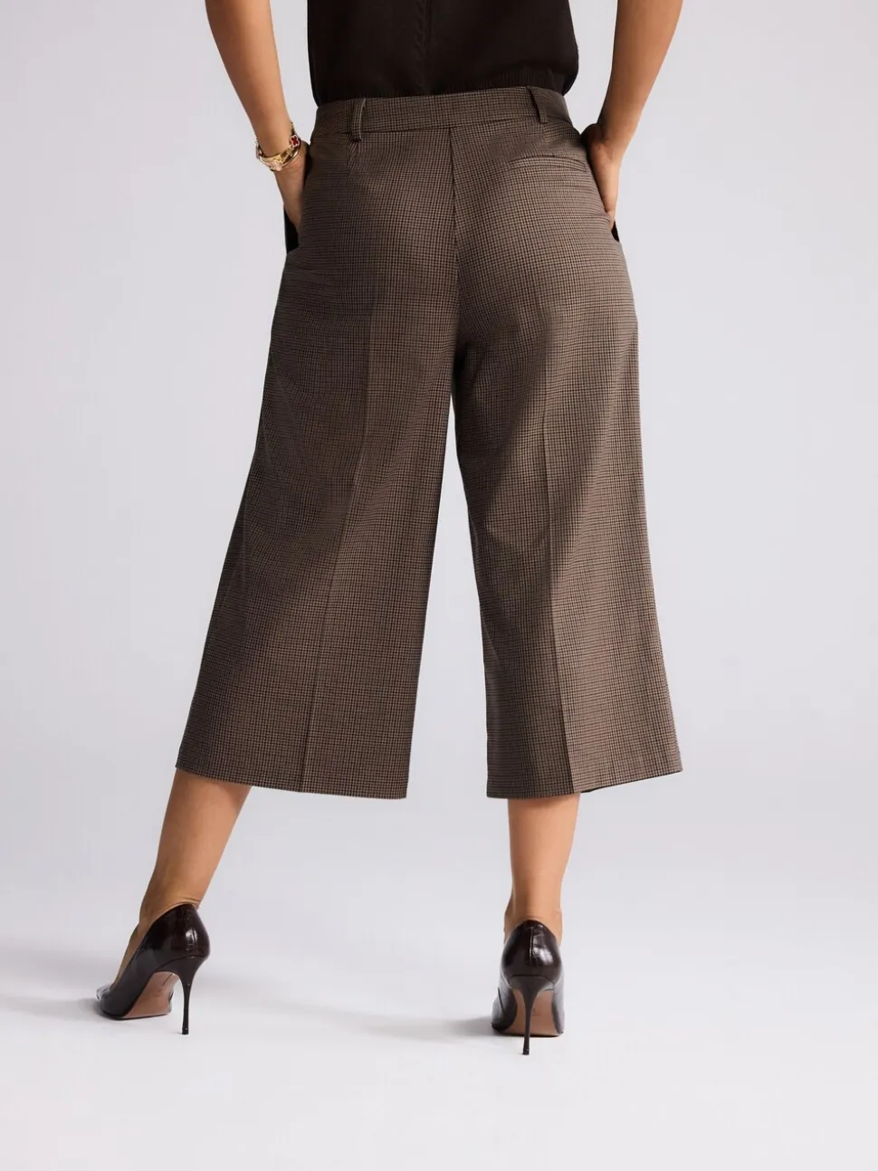 Bruin - Checked Tailored Culottes