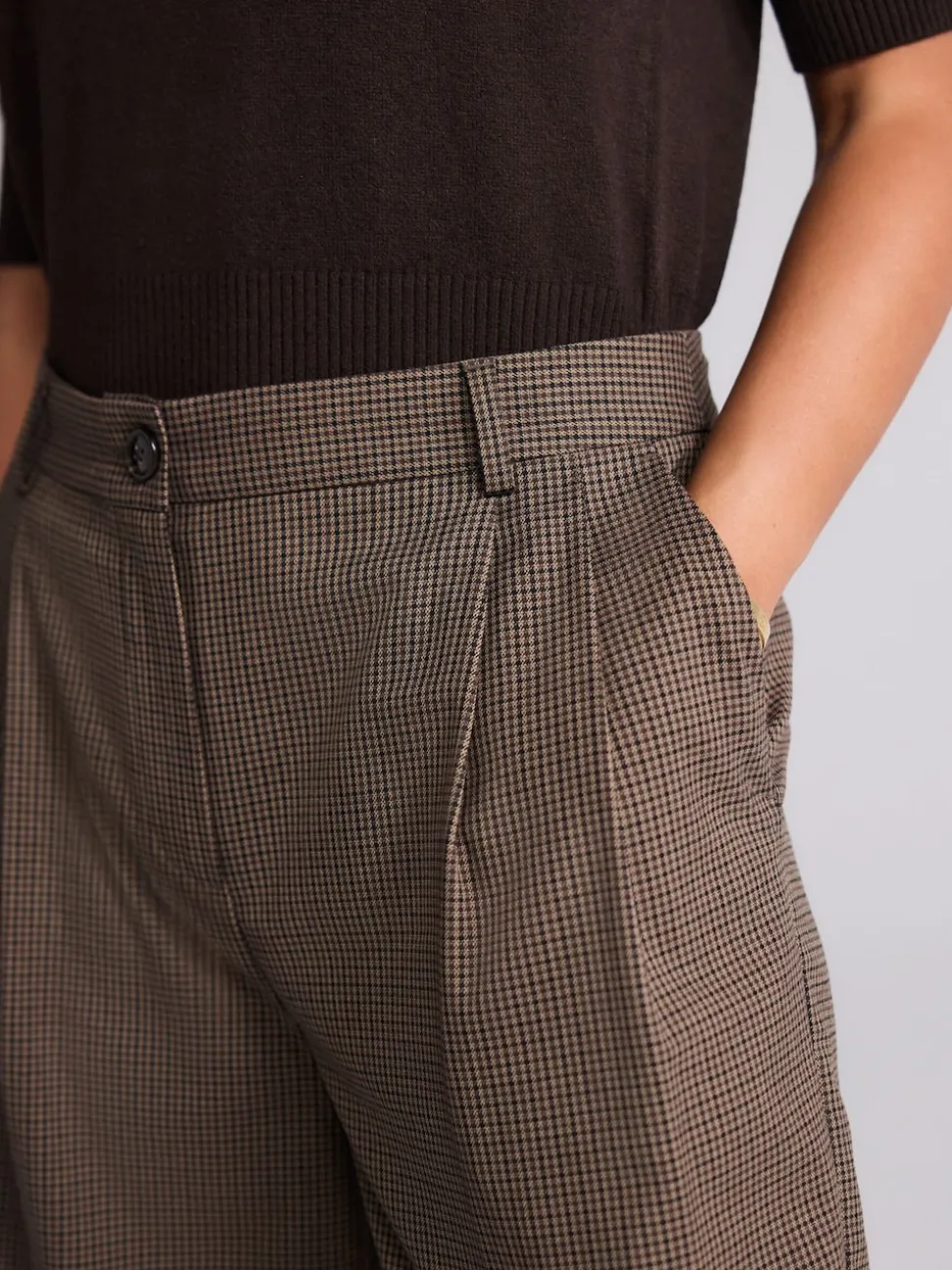 Bruin - Checked Tailored Culottes