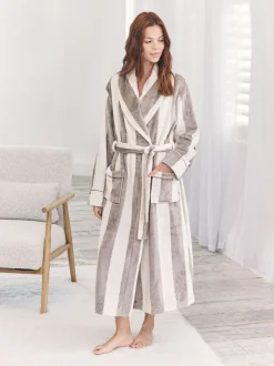 Bruin - Chelsea Peers Fleece Stripe Dressing Gown