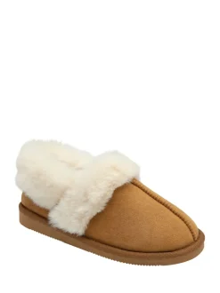 Bruin - Dunlop Faux Suede Collar Full Slippers