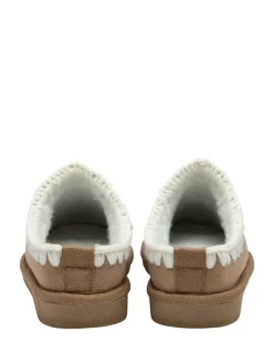 Bruin - Dunlop Faux Suede Whipstitch Mule Slippers