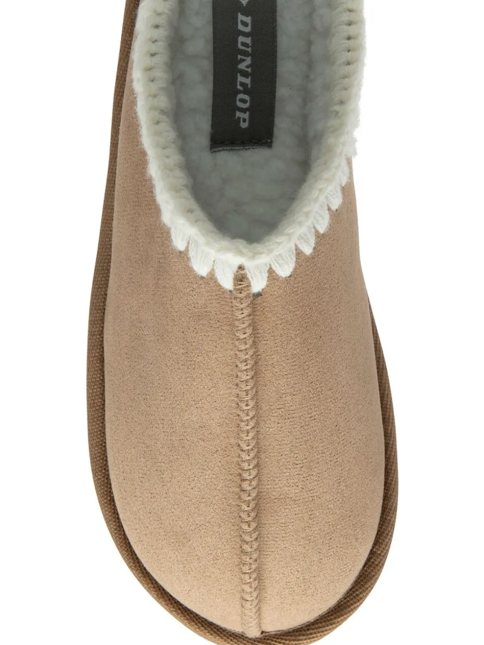 Bruin - Dunlop Faux Suede Whipstitch Mule Slippers