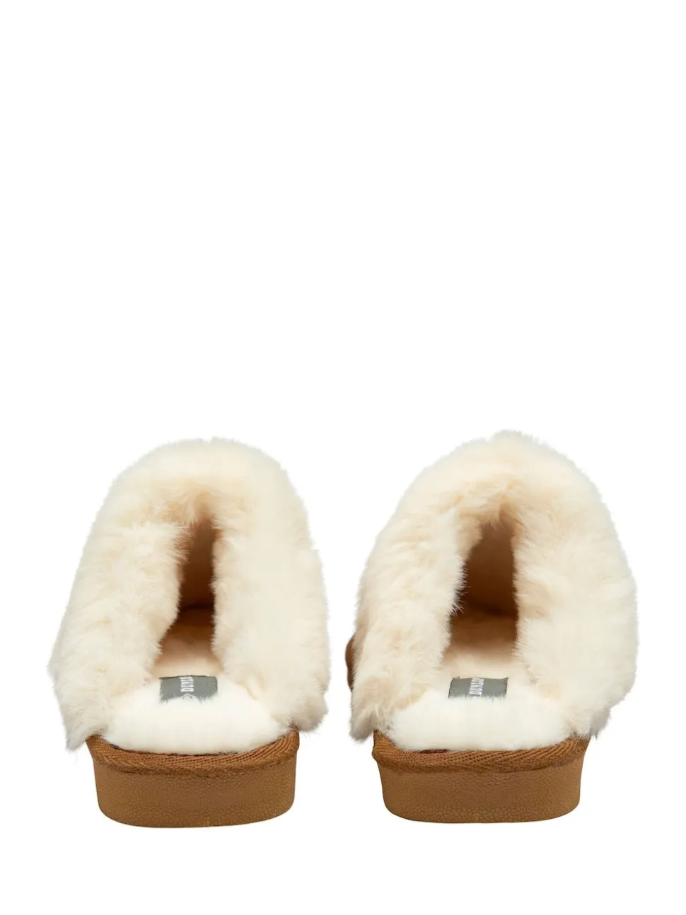 Bruin - Dunlop Faux Suede Mule Slippers Fur Collar