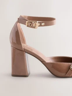 Bruin - Forever Comfort® Buckle Closed Toe Block Heels