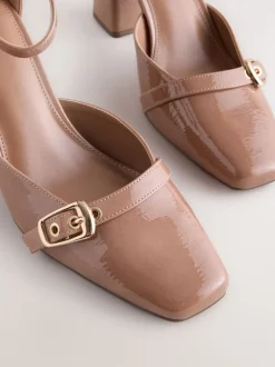Bruin - Forever Comfort® Buckle Closed Toe Block Heels