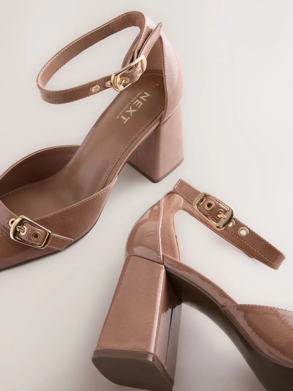 Bruin - Forever Comfort® Buckle Closed Toe Block Heels