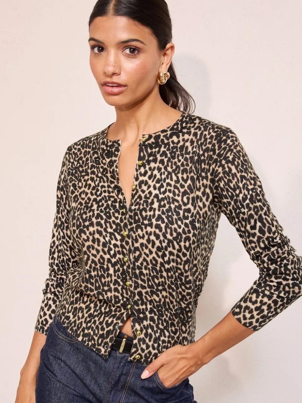 Bruin - Friends Like These Animal Dome Button Cardigan