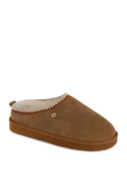 Bruin - Just Sheepskin - Erin damespantoffels van schapenvacht