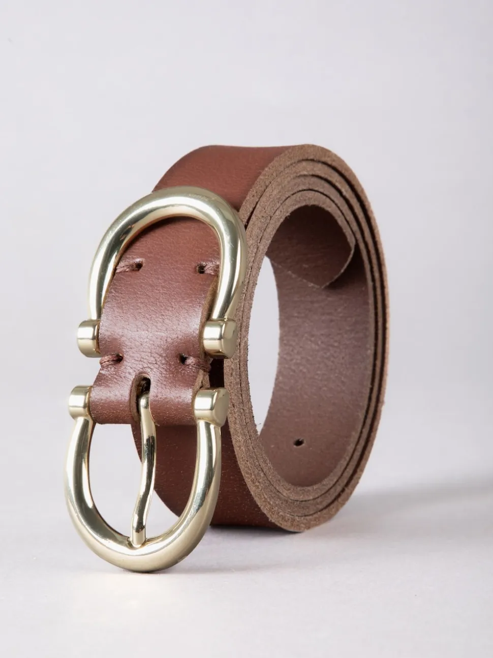Bruin - Lakeland Leather Bowness Suède Riem met Dubbele Gesp