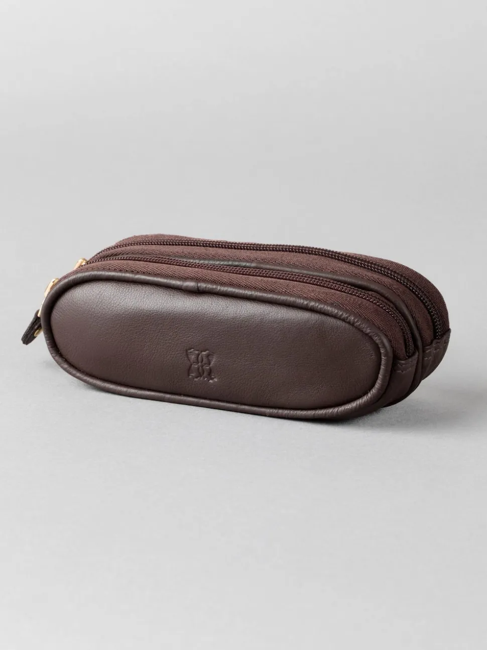 Bruin - Lakeland Leather dubbele brillenkoker