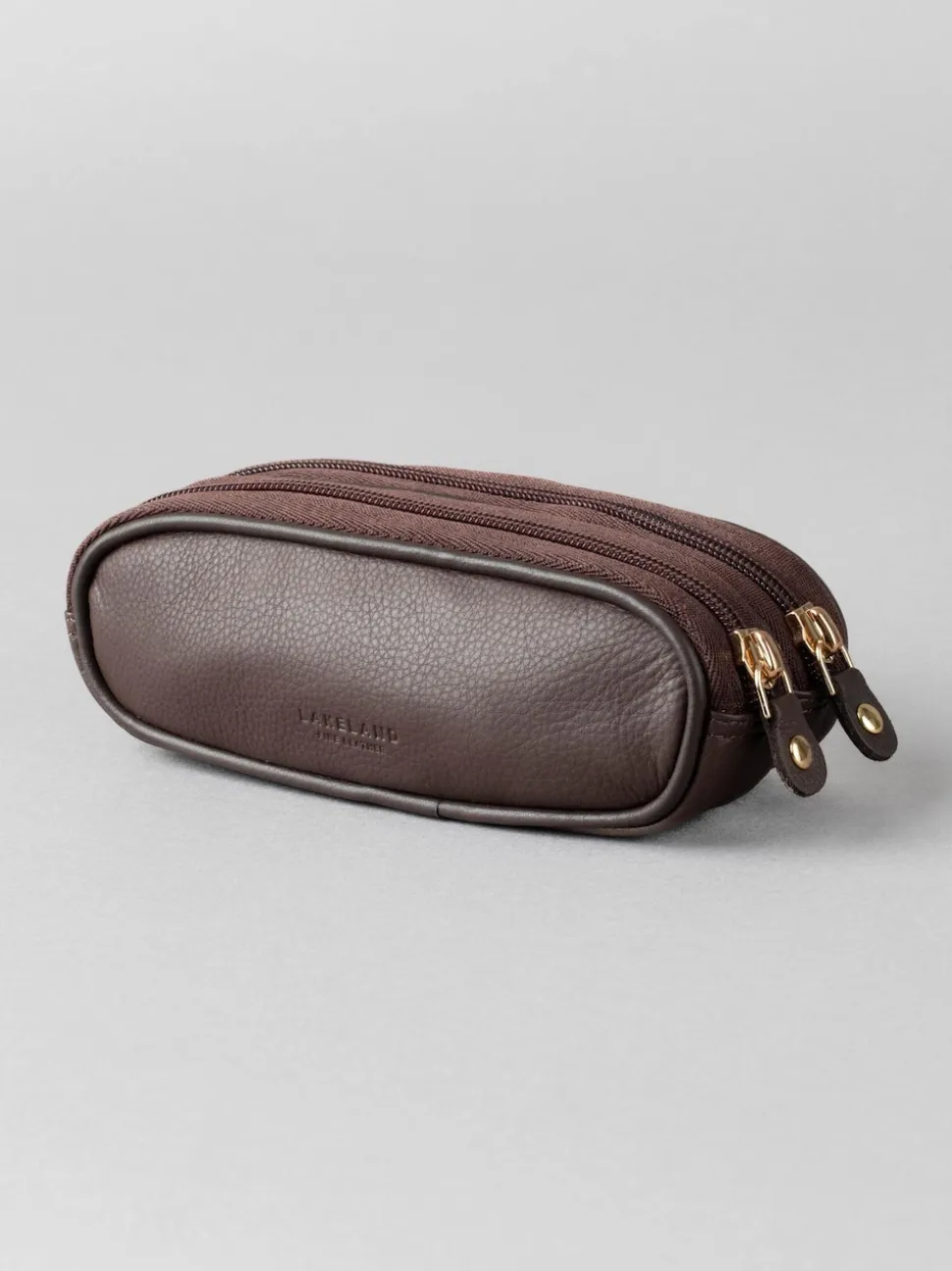 Bruin - Lakeland Leather dubbele brillenkoker
