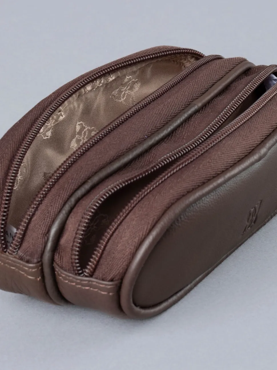 Bruin - Lakeland Leather dubbele brillenkoker