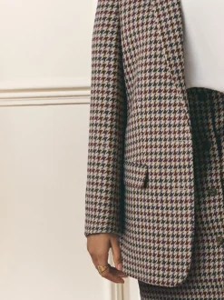 Bruin - Laura Ashley Heritage Dogtooth Check Blazer with Wool