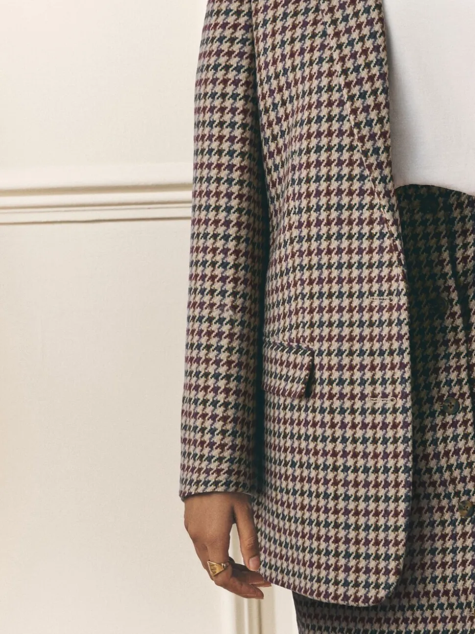 Bruin - Laura Ashley Heritage Dogtooth Check Blazer with Wool