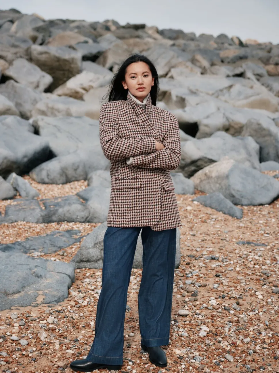 Bruin - Laura Ashley Heritage Dogtooth Check Blazer with Wool