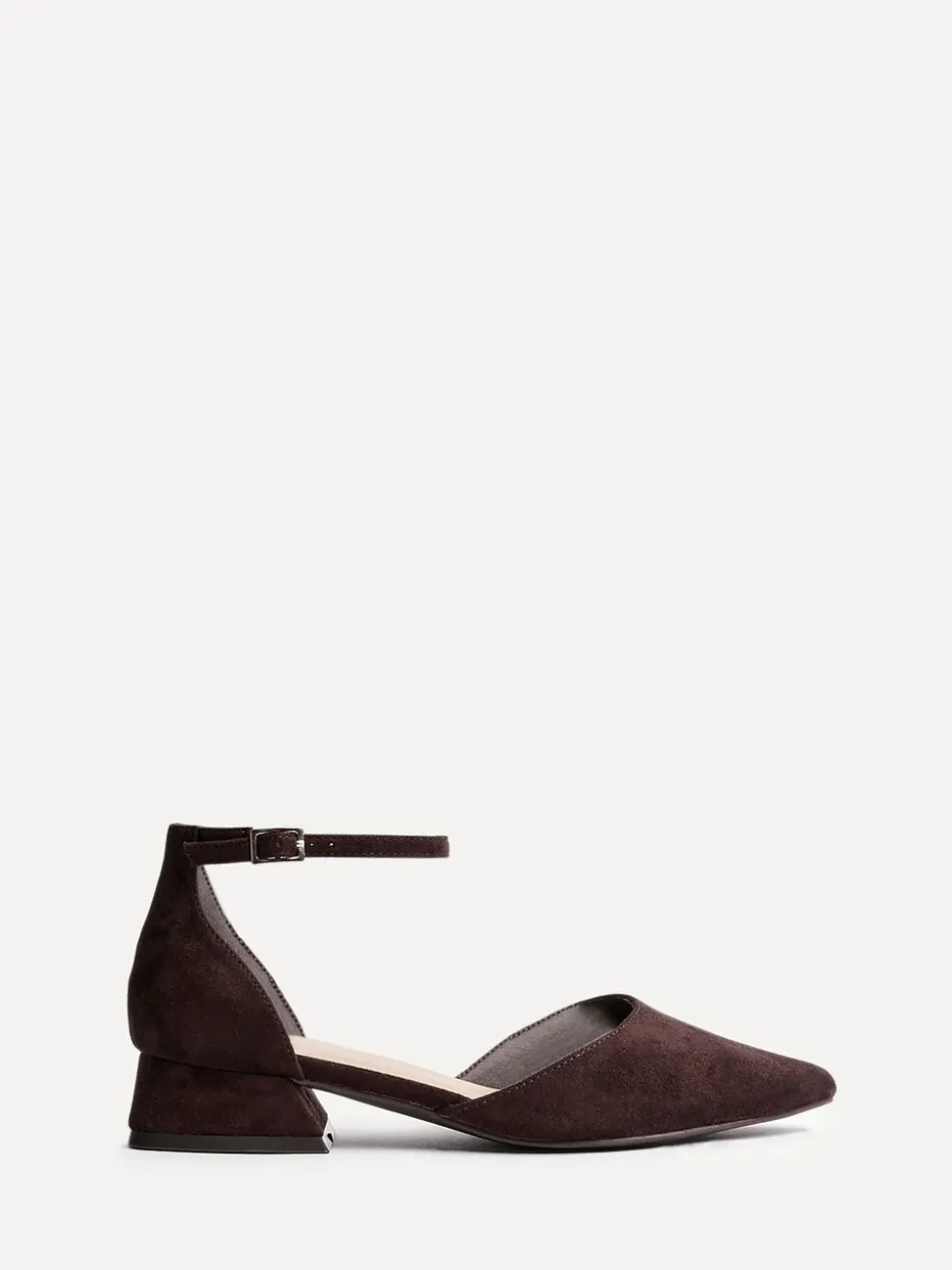 Bruin - Linzi Dolly pumps met lage blokhak en wijde pasvorm