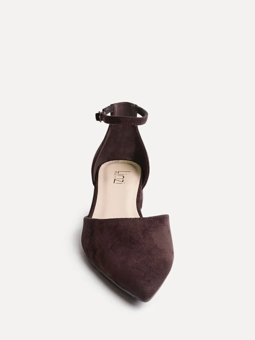 Bruin - Linzi Dolly pumps met lage blokhak en wijde pasvorm