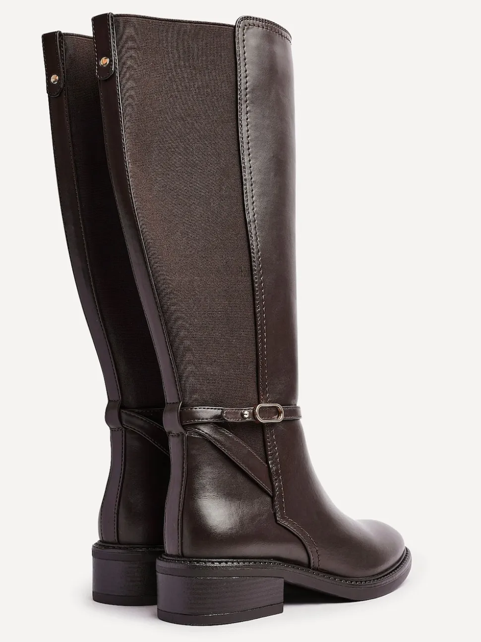 Bruin - Linzi Power High Leg Boots With Stretch Side Panel and Buckle Detail