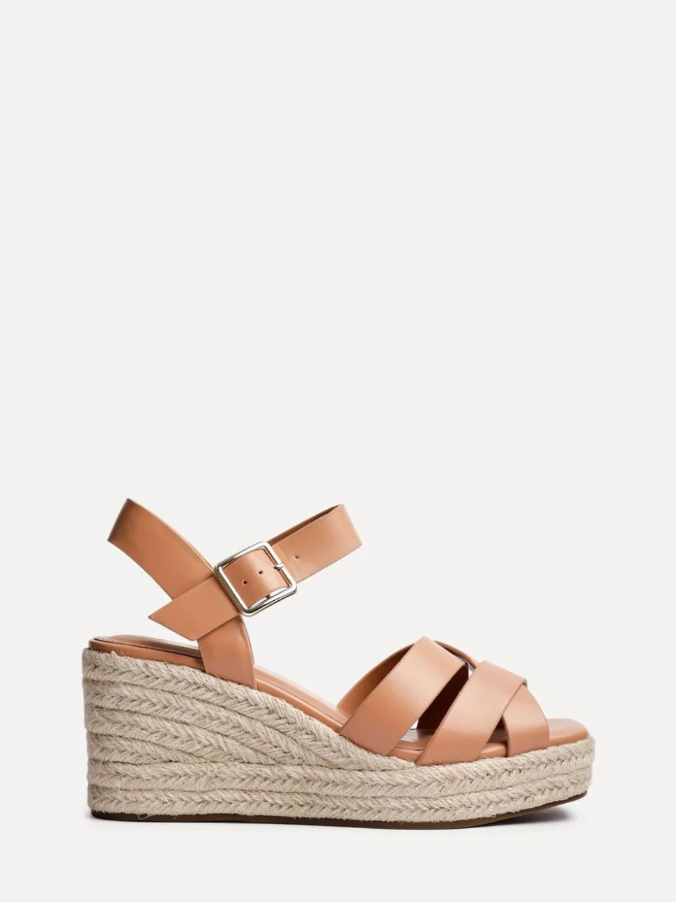 Bruin - Linzi Sheena sleehaksandalen met gekruiste voorkant