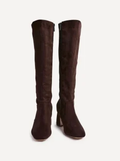 Bruin - Linzi Slate Stretch Knee High Block Heel Boots