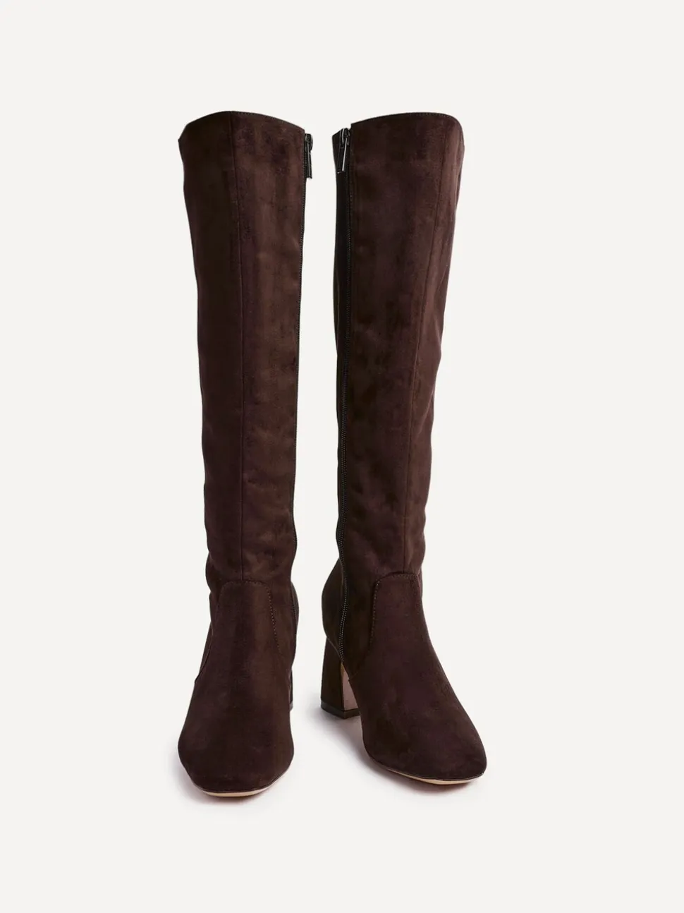 Bruin - Linzi Slate Stretch Knee High Block Heel Boots