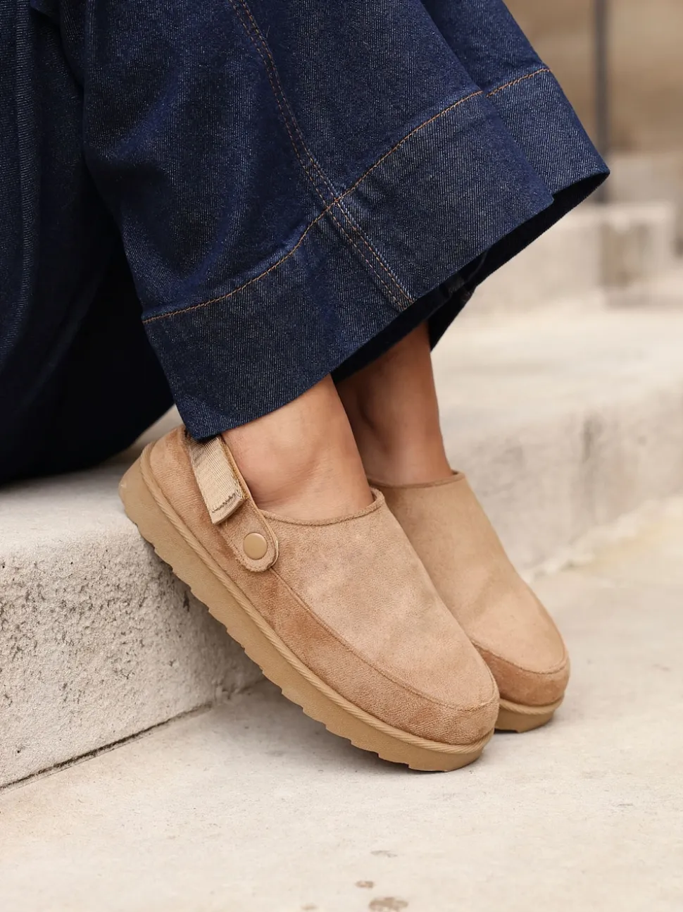 Bruin - Linzi Teddy Slip-On Slingback Clogs