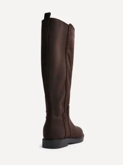 Bruin - Linzi Wide Fit Steel High Leg Boots With Stretch Panel