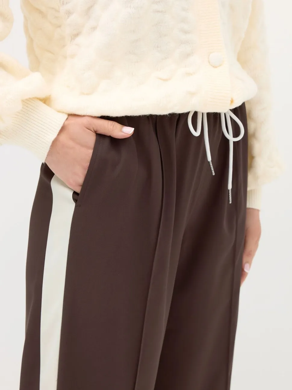 Bruin - Long Tall Sally broek met wijde pijpen
