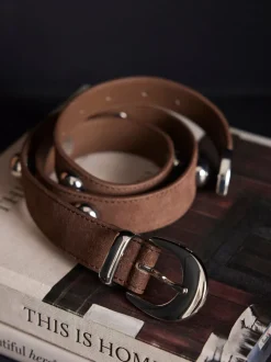 Bruin - Mint Velvet - Opvallende leren riem