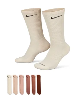 Bruin - Nike Everyday Plus set van 6 paar verzachte trainingssokken