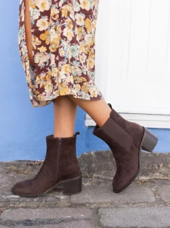 Bruin - Novo Wide Fit Juno Block Heel Chelsea Ankle Boots