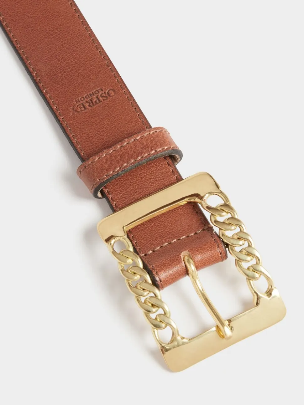 Bruin - Osprey London The Chain Buckle Leather Belt