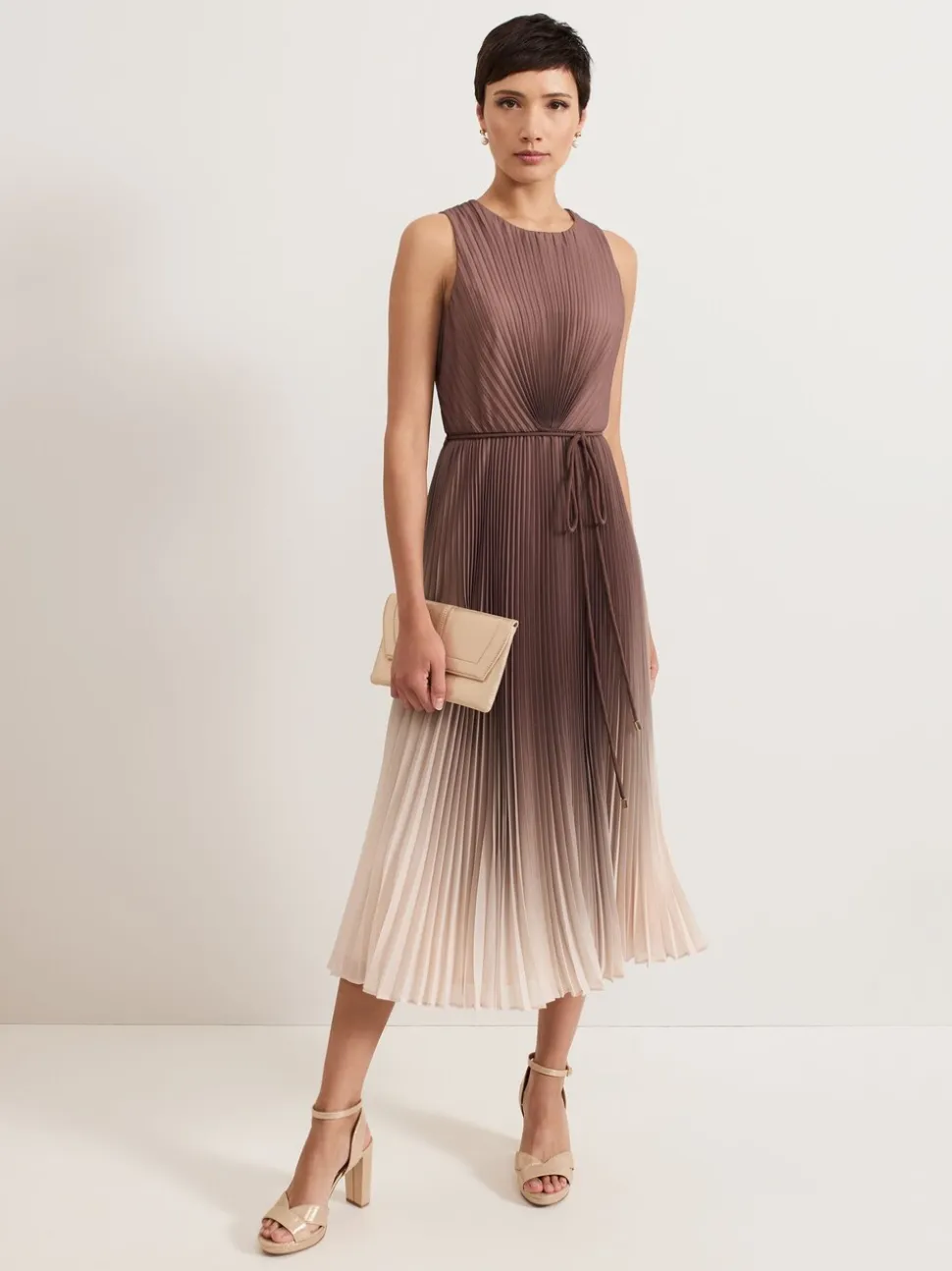 Bruin - Phase Eight Simara ombré-jurk