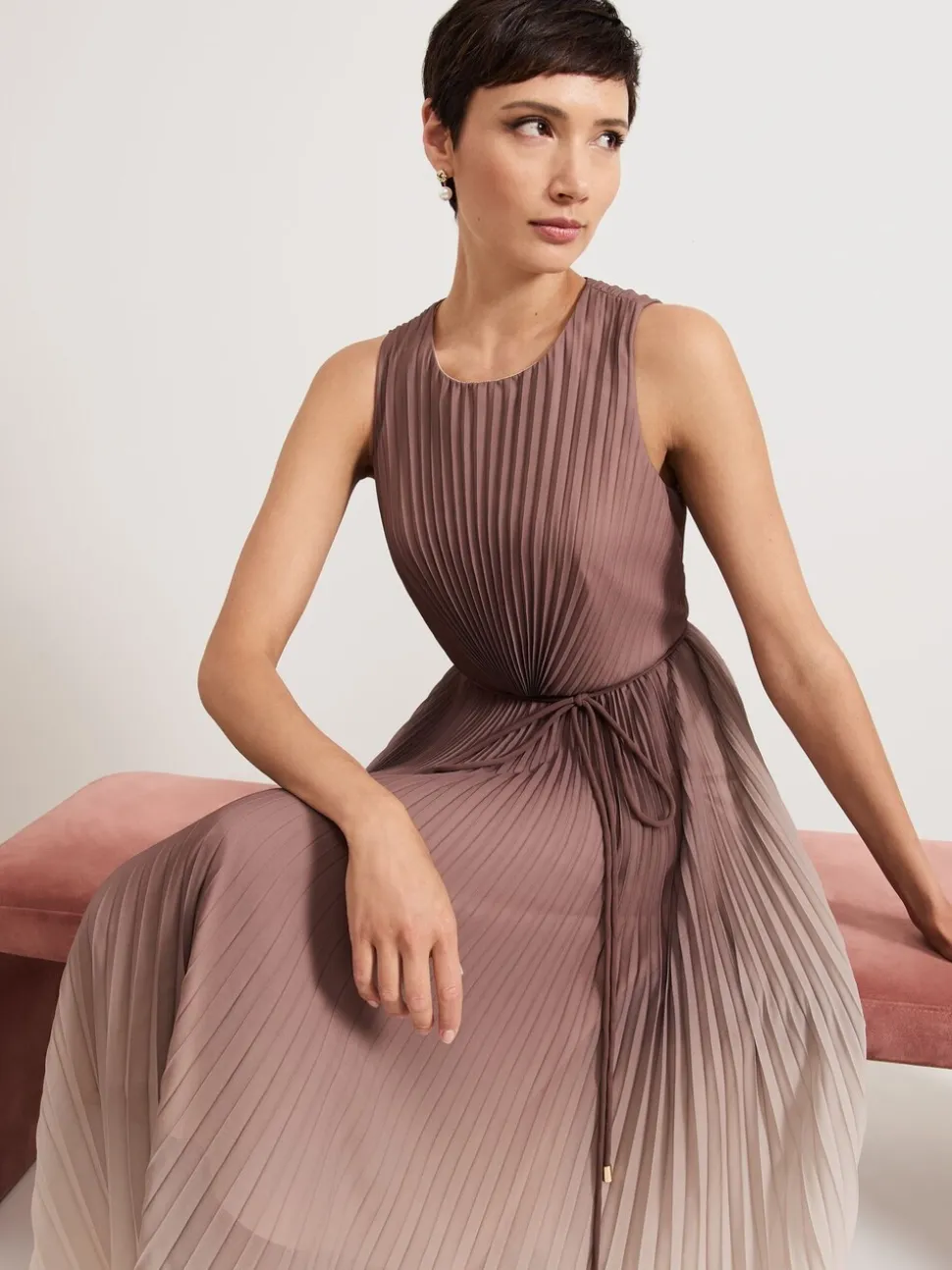 Bruin - Phase Eight Simara ombré-jurk
