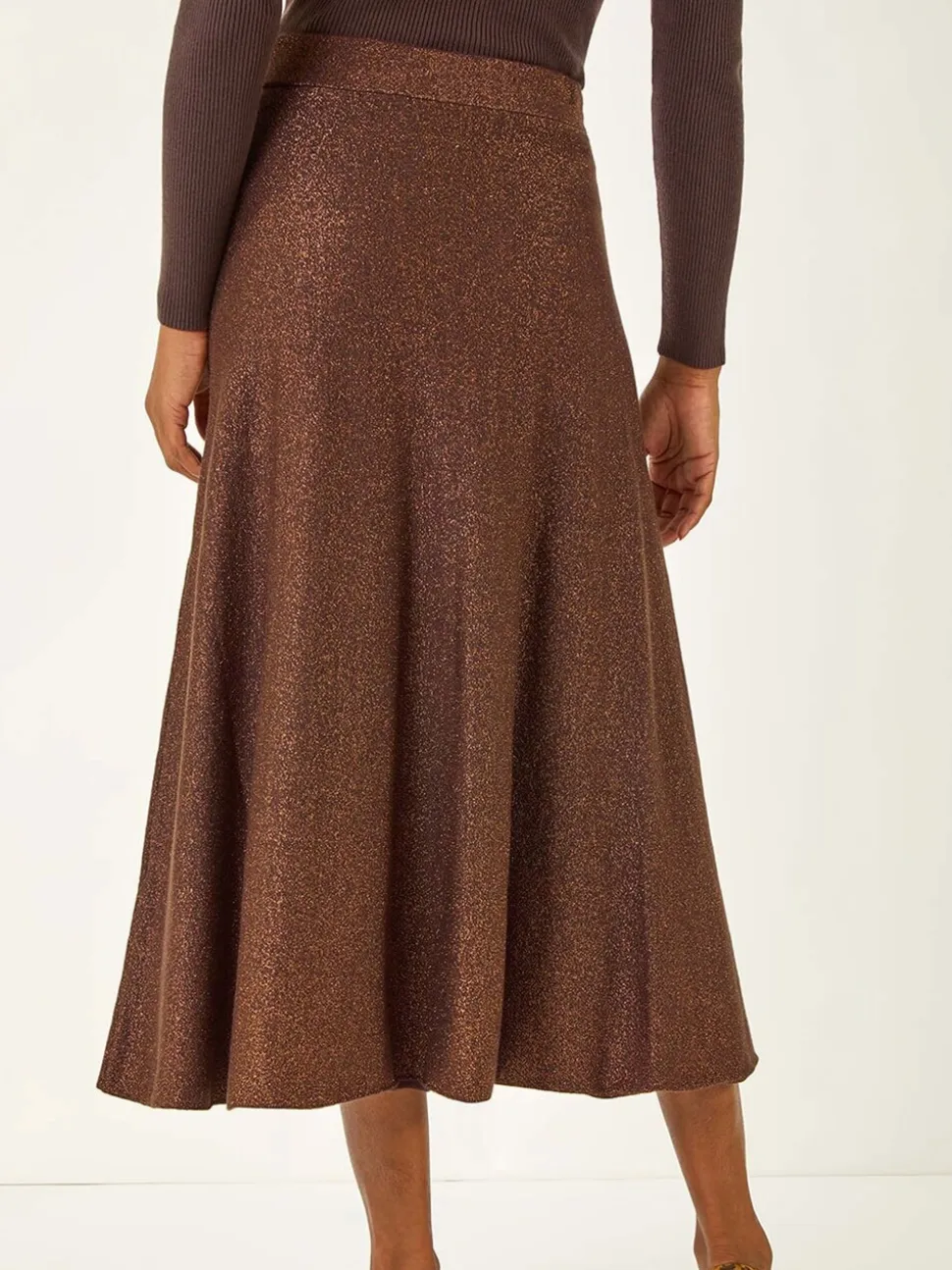 Bruin - Roman Shimmer Knit Midi Skirt